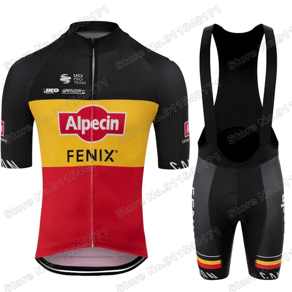 

Alpecin Fenix Mens Team 2021 World Champion Cycling Jersey Set Netherlands Belgium Cycling Clothing Road Bike Suit MTB Maillot