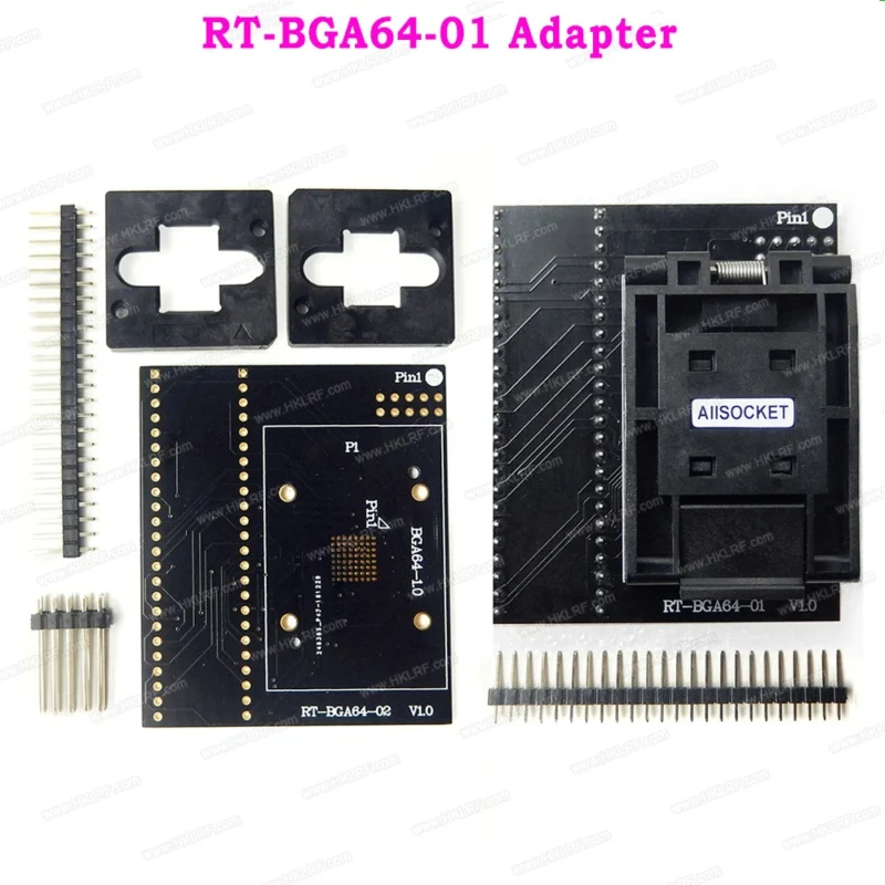 BGA64 Adapter BGA169 BGA64 BGA63 BGA48 RT-QFP64-01Adapter розетки для RT809H USB Универсальный программатор гнездо - Цвет: BGA64 Adapter