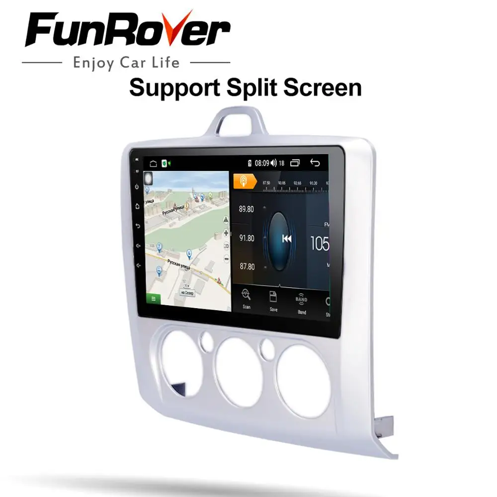 Funrover DSP 8 ядер Android 9 0 2 din автомобильный Dvd Gps Мультимедиа для Focus Mondeo C MAX Galaxy авто