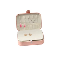 cute leather jewelry storage box double jewelry box earrings ring box jewelry box gift box