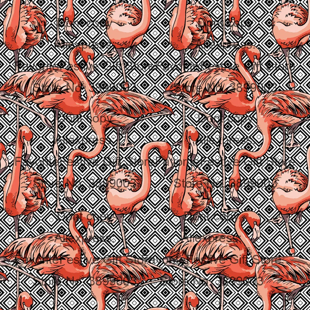 

165X100CM ins Flamingos flower stretch SILK cotton fabric BY THE YARD sewing baby cloth infant kids DIY bedding patchwork tissue