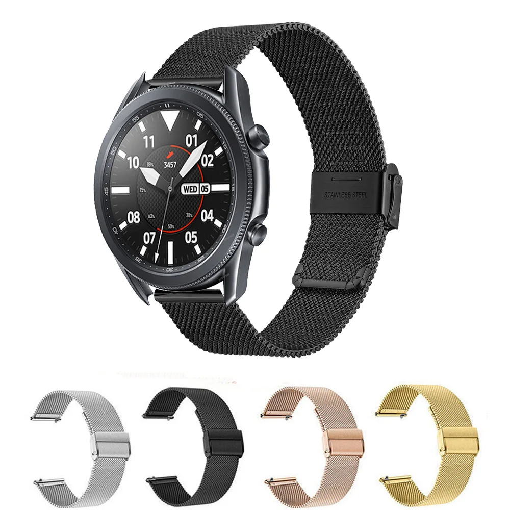 

For Samsung galaxy watch 3 45mm Strap Metal watchbands Sport Bracelet 22mm Watch band For galaxy watch 46mm/Gear S3 Correa