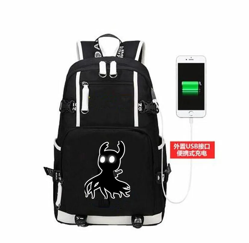 PS4 игра полый Рыцарь Рюкзак Knight студентов USB зарядка мочилы дорожная Школьная