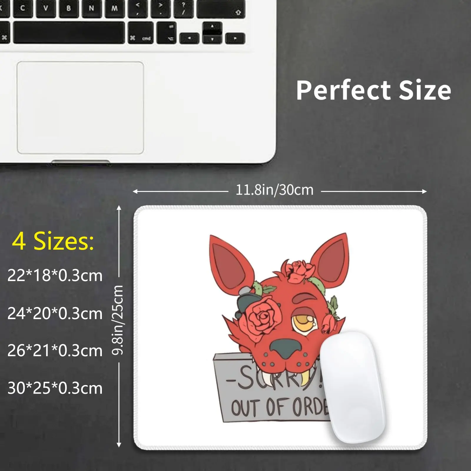 Переросший и выросший из заказа коврик для мыши Foxy 370 Fnaf Five Nights At 5naf Foxy The Pirate