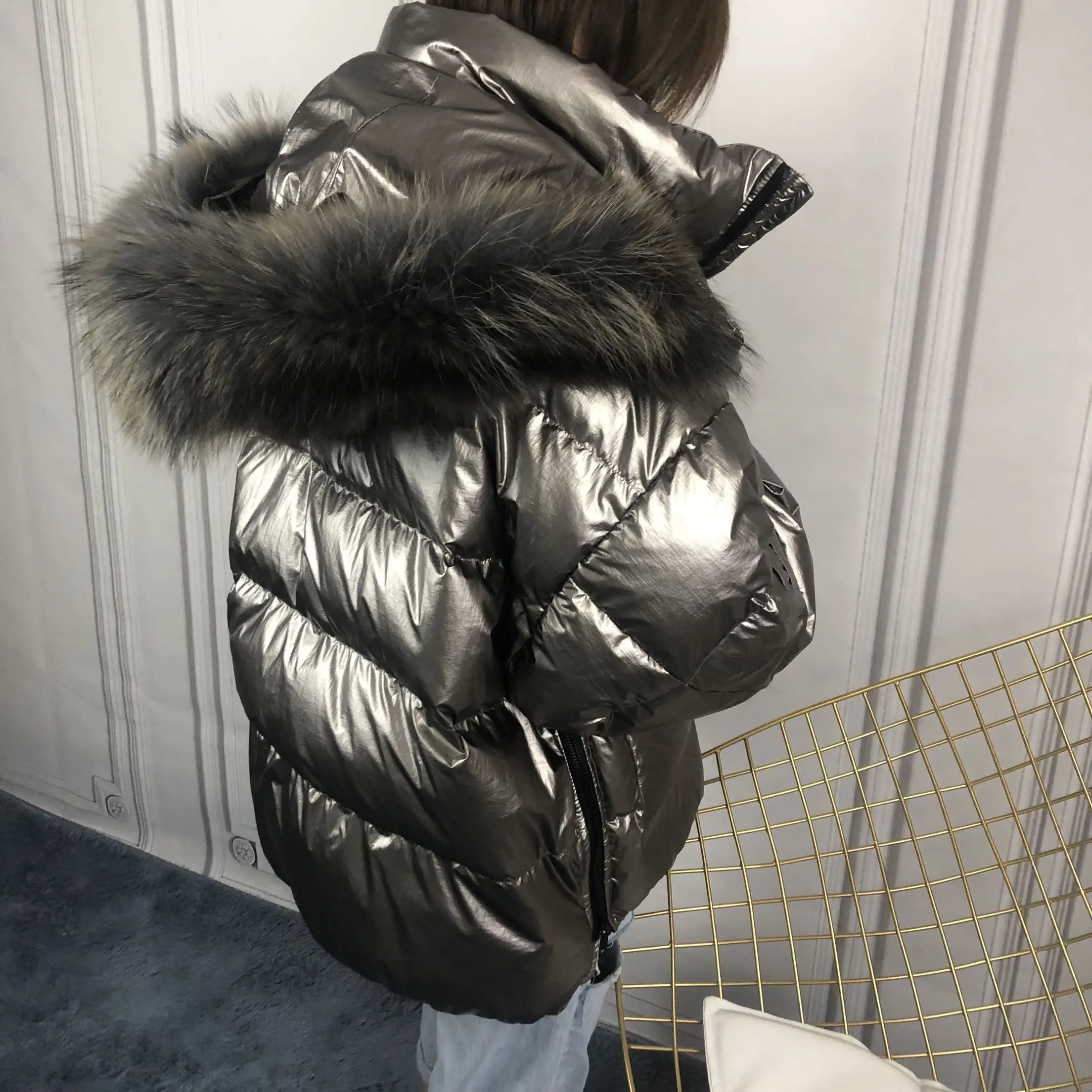 Новое поступление 2021 Женское пальто на утином пуху парки с буфами теплая куртка