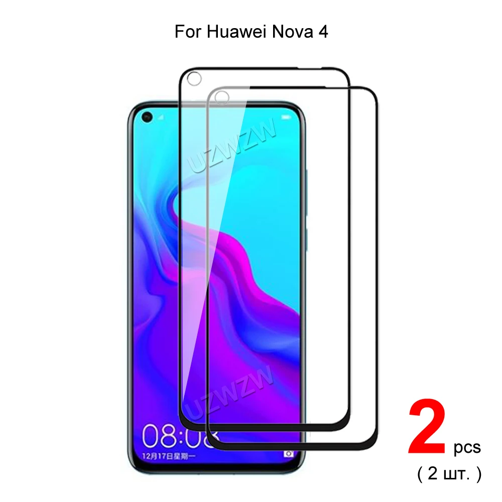 

Защитная пленка для экрана Huawei Nova 4, закаленное стекло с полным покрытием, твердость 2.5D 9H