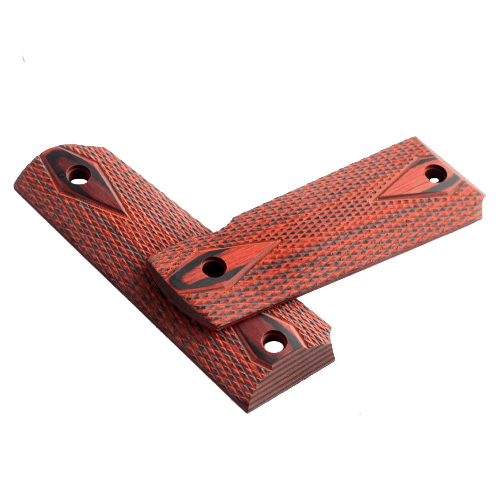 MAGORUI 1911 клетчатые красные алмазные деревянные ручки с шестигранными винтами и SS