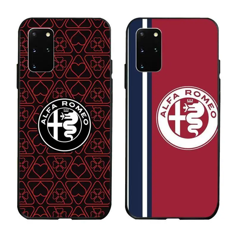 HUAGETOP красивый alfa romeo мягкий черный чехол для телефона Samsung S20 plus Ultra S6 S7 edge S8 S9 S10 5G lite