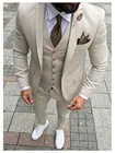 Новое поступление смокинг для жениха с одной кнопкой мужские костюмы для свадьбывыпускного вечера Лучший блейзер (пиджак + брюки + жилет + галстук) C205