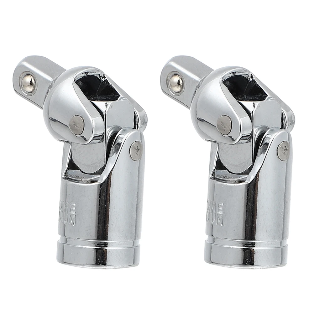 

2 Pcs Universal 1/4 Rotary Gimbal Joint Sleeve Steering Socket Durable Socket Wrench Joint Socket Adapter Manual Impact Tool