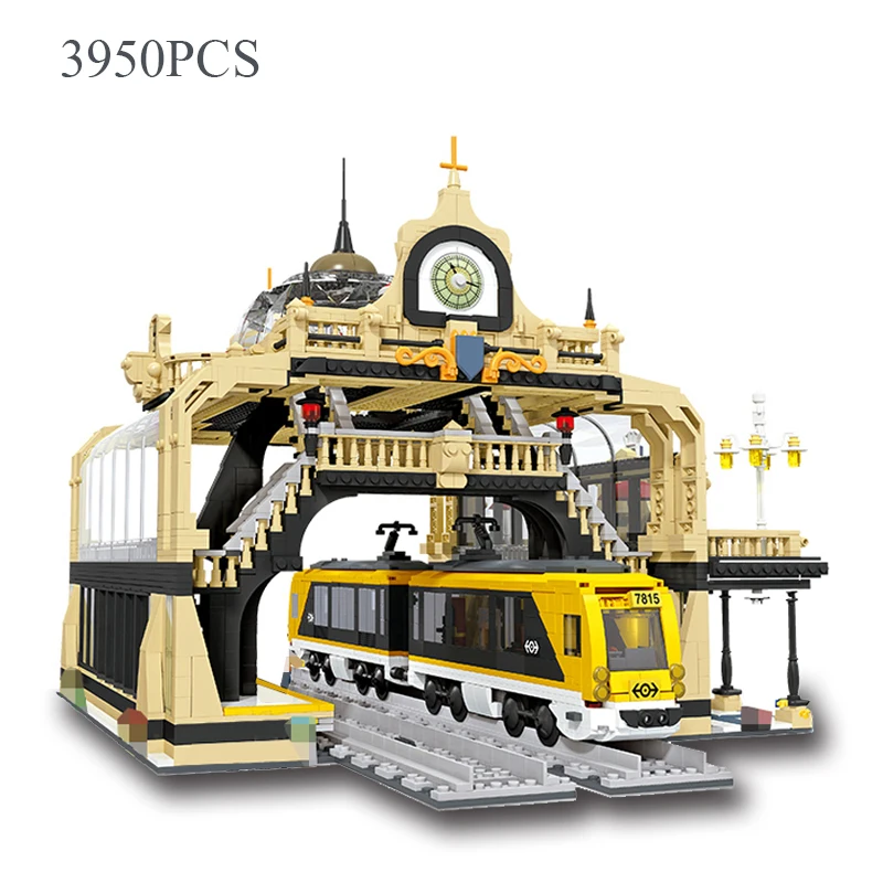 

3950pcs IDEAS Technical The Train Railway Station Studgate Building Blocks Bricks Set Architecture Model Toys Children Kids Gift