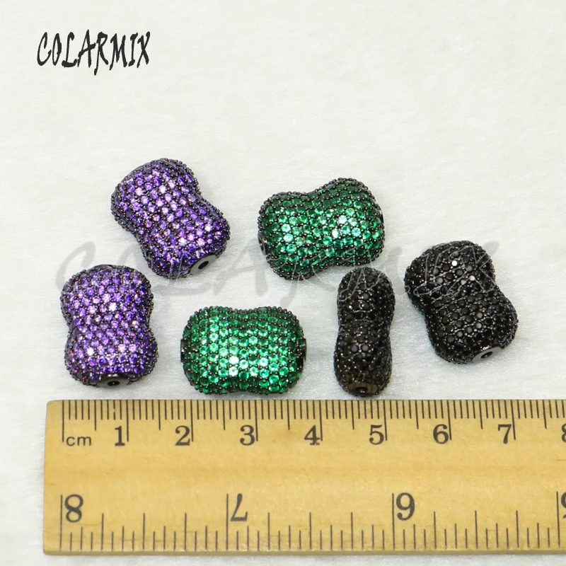 

4Pcs Zircon Charms Peanut charms bead jewelry charms Accessories for jewelry making jewelry charms gift for lady 50156