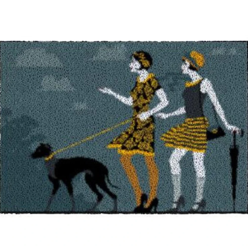 

Carpet embroidery set Latch hook rug kits with Pre-Printed Pattern Hobby and needlework Home decoration Tapestry Hook mat Dog