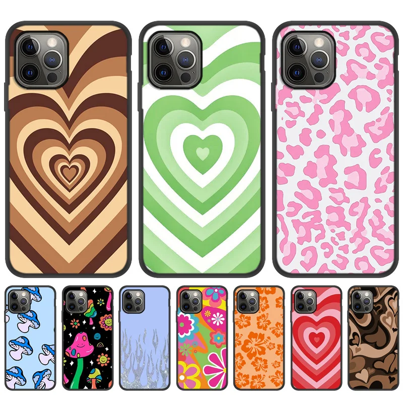 

Heart Circle Funda iPhone 13 Pro Case Soft Silicone Case For iPhone 11 12 13 Pro Max XR XS X SE 2020 8 7 Plus 6 6S Cover 13 Mini