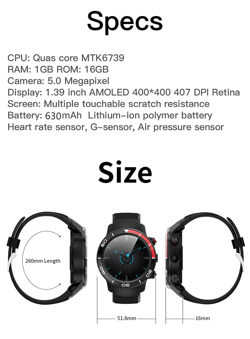 696 H8 модная 4G gps Смарт-часы IP68 водопроницаемые Android 7,1 поддержка Nano SIM 16 Гб/умные часы ROM монитор сердечного ритма шагомер