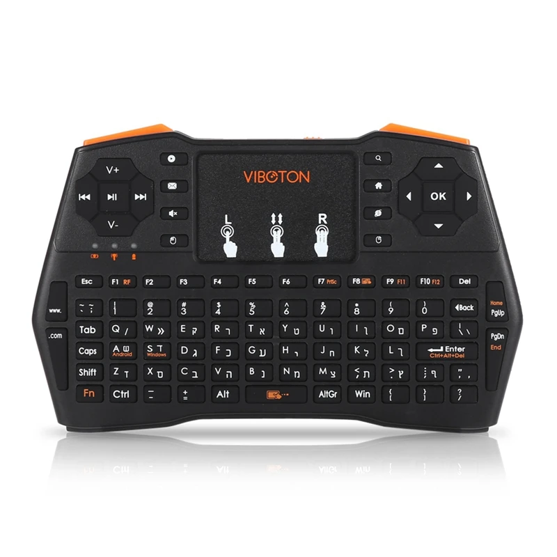 Viboton 2 4G Беспроводная I8 Plus Иврит Клавиатура Тачпад Fly Air мышь мини игровая