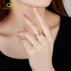 Кольцо с именем короны на заказ, золотые кольца с полыми буквами, персонализированные ювелирные изделия из нержавеющей стали для женщин, модный Рождественский подарок