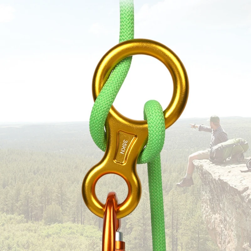 

Outdoor Speed Drop 8 Word Ring Dropper High Altitude Slower Protector Eight Word Ring Orange