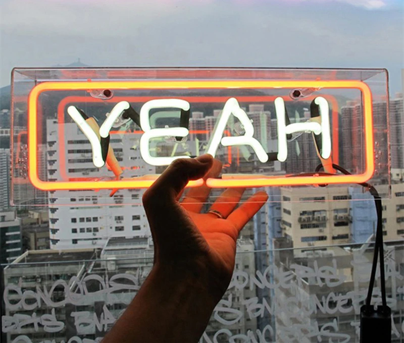 LED Neon Light Box Acrylic Glass Tubes Neon Sign Music Bar Atmosphere Lamp Christmas Holiday Party Art Wall Window Decoration