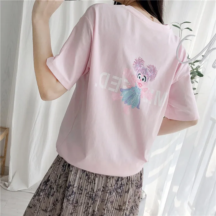 

Summer Women 100% Cotton Cartoon Casual T Shirt Short Sleeve 2021 Good Quality Cute Graphic Cozy Basic Tee Top Teenager