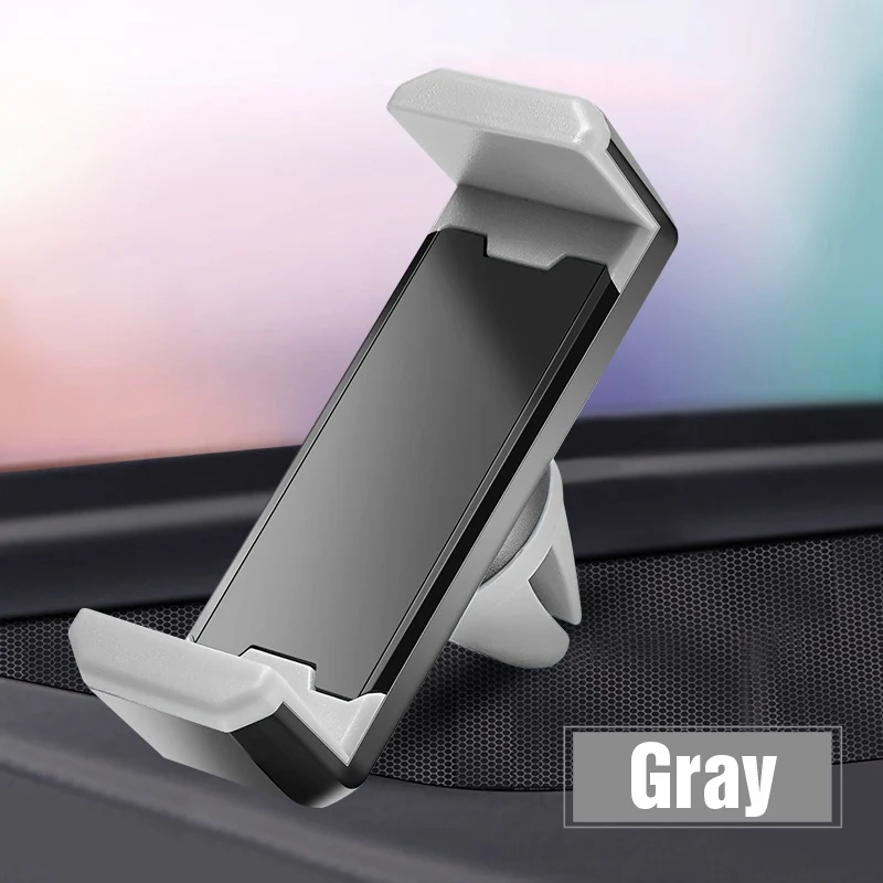 Gray Универсальный автомобильный держатель для телефона, автомобильный держатель для Iphone, samsung, мобильный телефон, автомобильный держатель, подставка, силиконовый ABS - Цвет: Gray