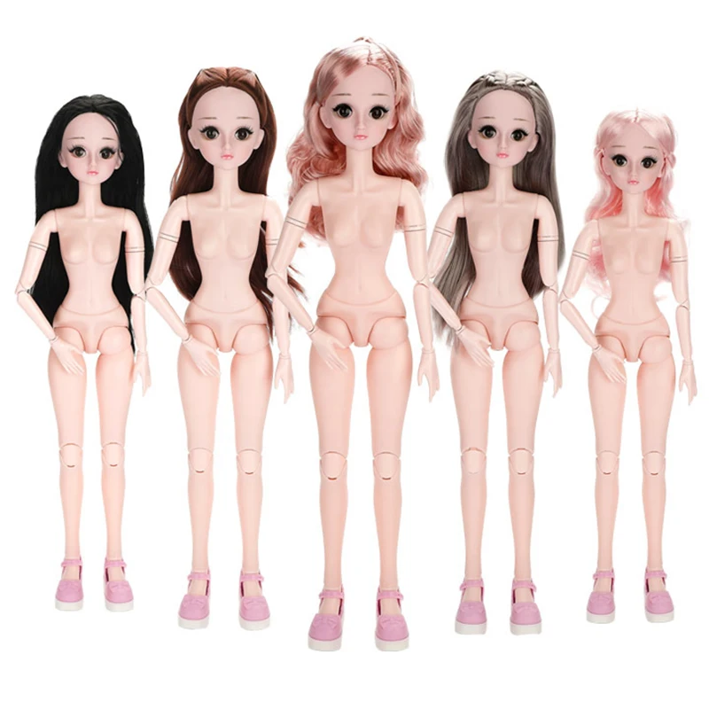 Мода 60 см 21 подвижные шарнирные куклы BJD 3D глаза ресницы DIY женские голые обнаженные куклы тела игрушка для девочек подарок