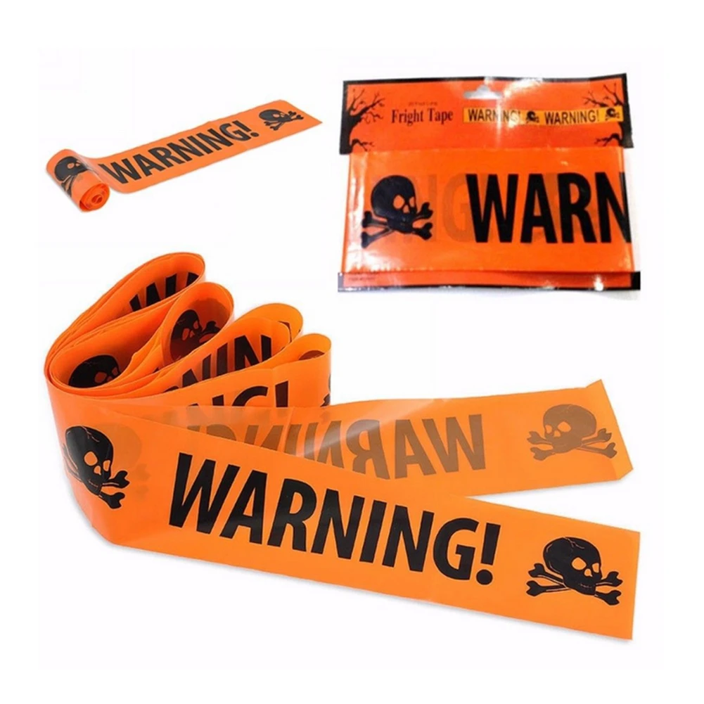 2 шт. 20ft Хэллоуин Предупреждение лента для предупреждения знаки окна Линия
