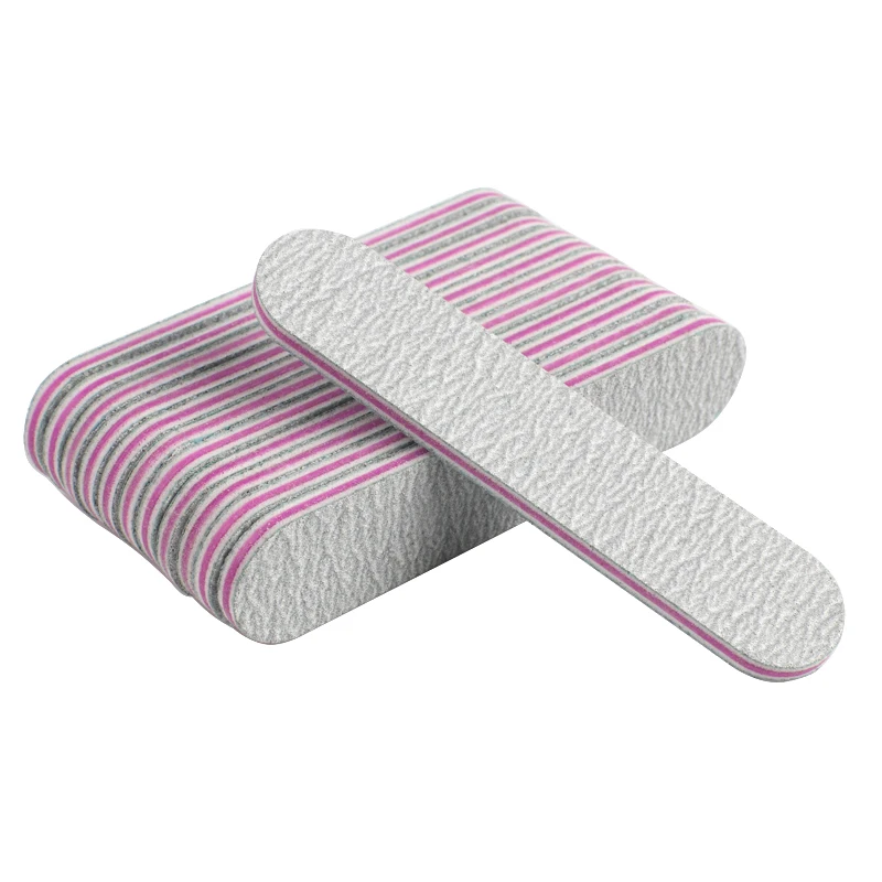 

20Pcs/lot Sandpaper Mini Nail File 100/180 Double Sided Sanding Buffer Block Grey Nail Files For UV Gel Polish Manicure Tools