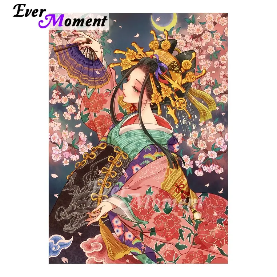 

Алмазная живопись с вышивкой в японском стиле 4Y1656