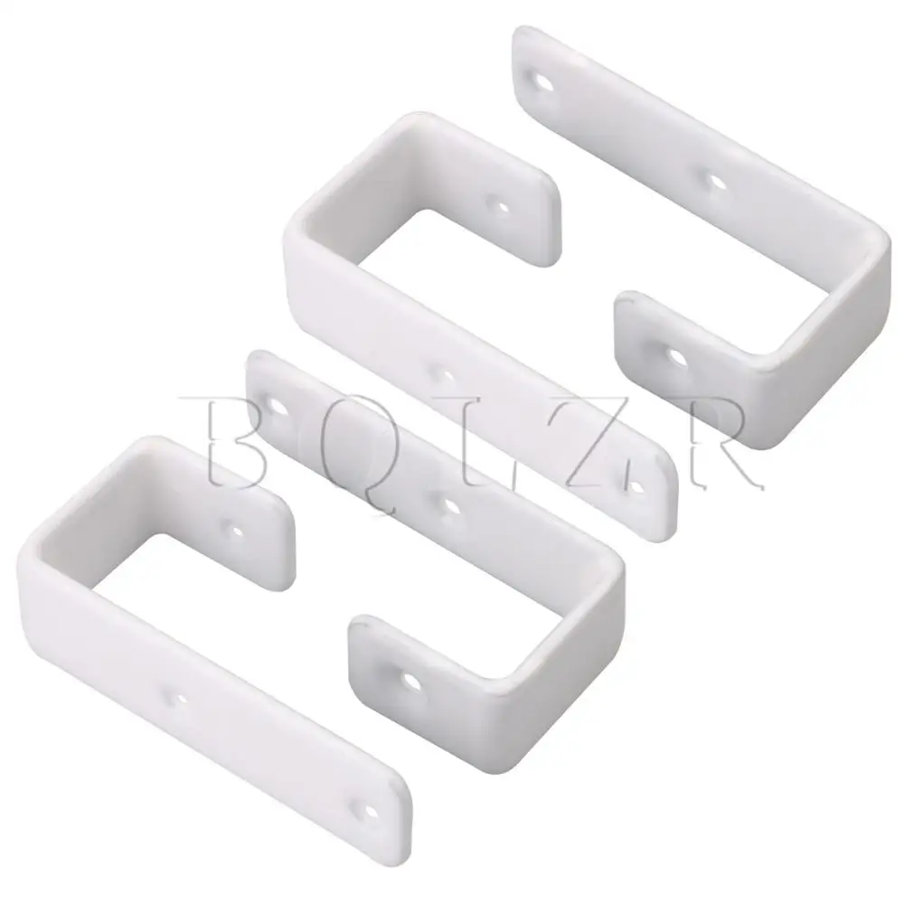 

BQLZR 4Pcs Hardware 7 Shape Bunk Bed Ladder Hook for Bed Home School White