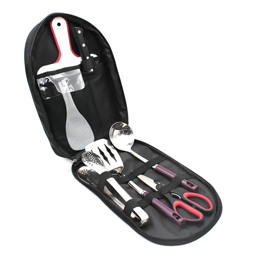 8 шт. Набор портативных кухонных принадлежностей из нержавеющей стали | Спорт и