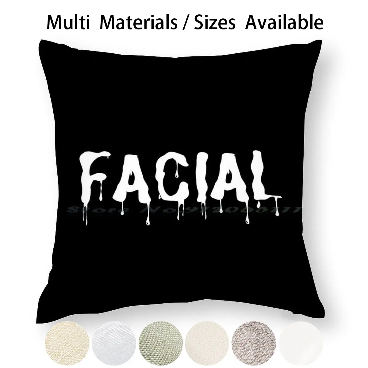 Наволочка для подушки с белыми буквами хлопково-Льняная наволочка лица Gokkun Bukkake