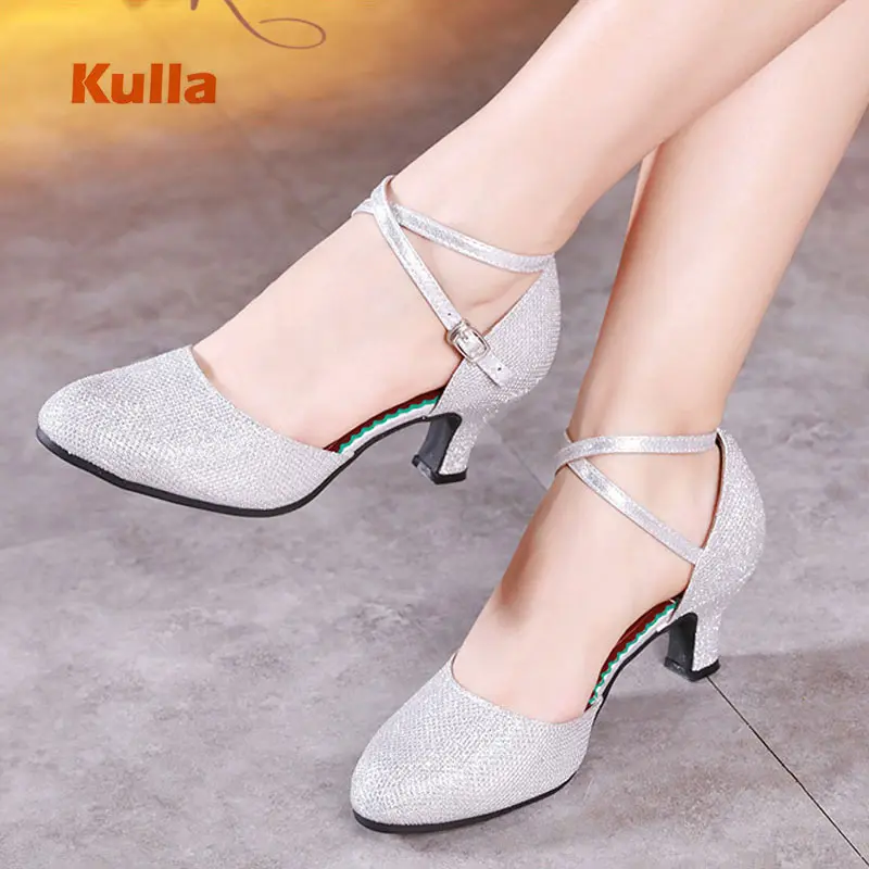 Женские туфли для танго и латиноамериканских танцев с закрытым носком бальных