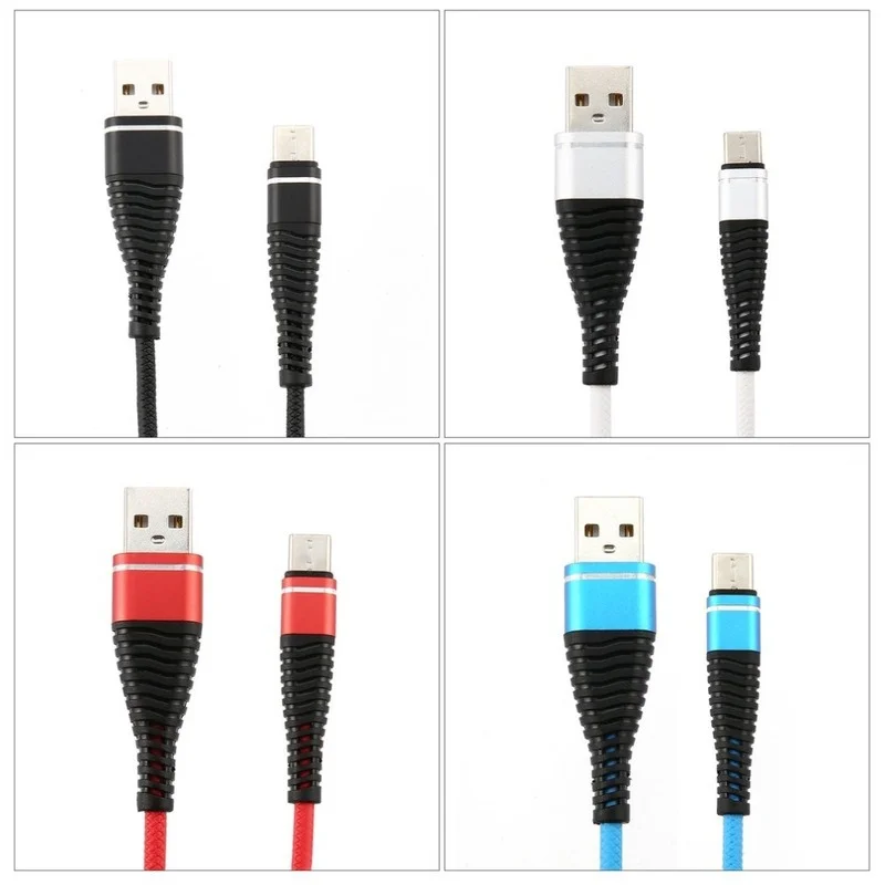 Fiyat USB-C C Tipi Kablo Sarmal Yay Spiral Tip-c Erkek Uzatma Kablosu Veri Sync şarj Kablosu şarj Kablosu Samsung