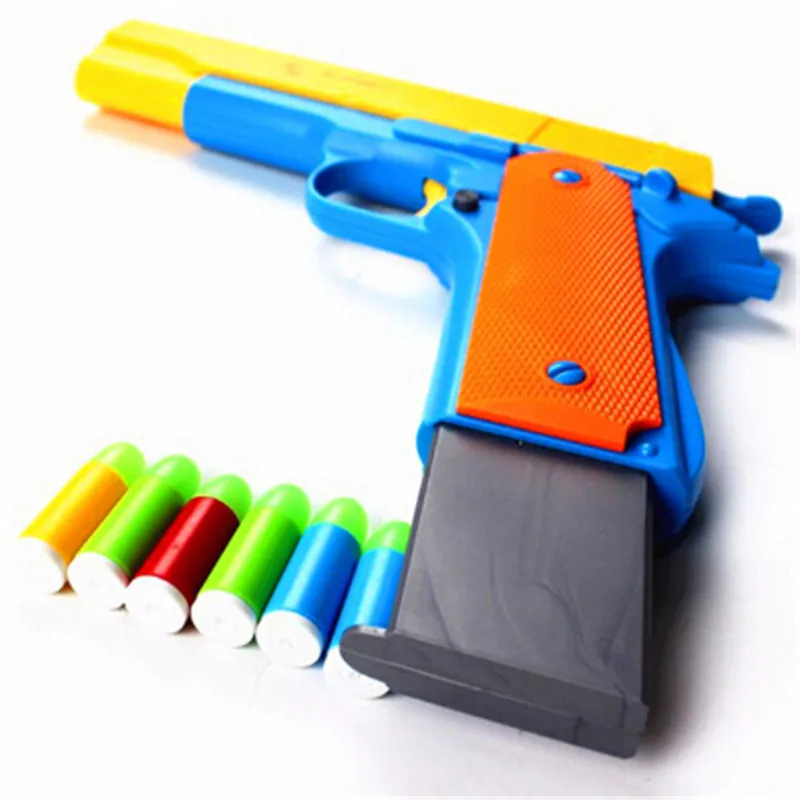 10Pcs Plastic Soft Bullets Gun Toy Rifle Manual Short Luminous Sniper Semi-automatic Pistols Outdoor Toys | Игрушки и хобби