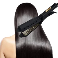 venting hair straightener universal voltage 4 gears adjustable temperature ceramic tourmaline anion ptc heating hair flat iron