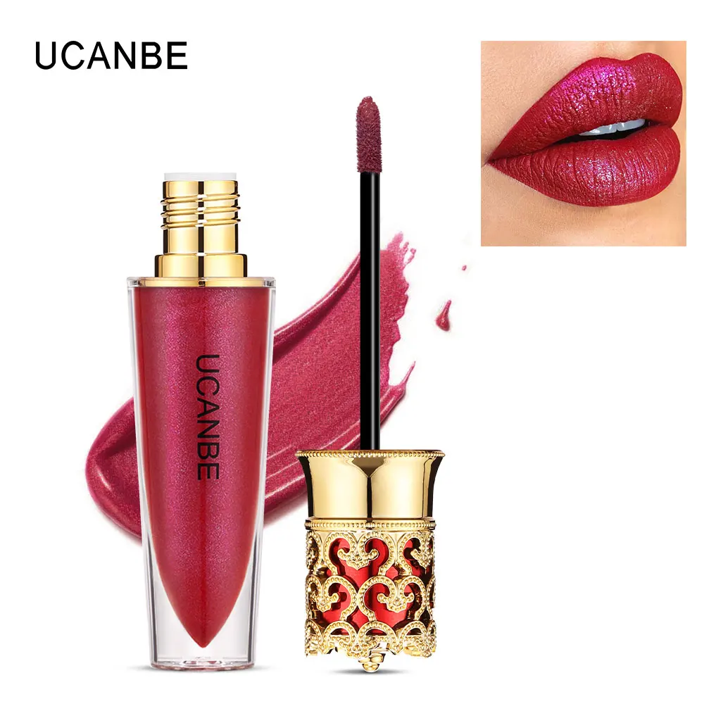 Блеск для губ UCANBE жидкий блеск стойкая помада макияж Мерцающая матовая