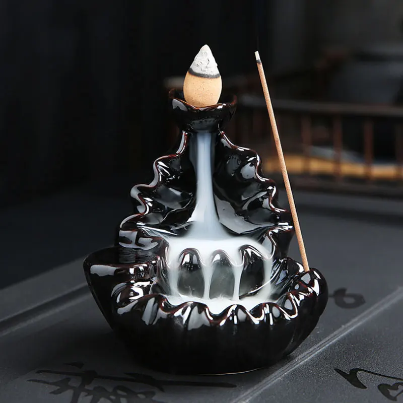 Ceramic Smoke Backflow Incense Burners Tower Incense Censer Base Creative Decoration Aromatherapy Supplies Home Decor jj0101 - Цвет: censer11