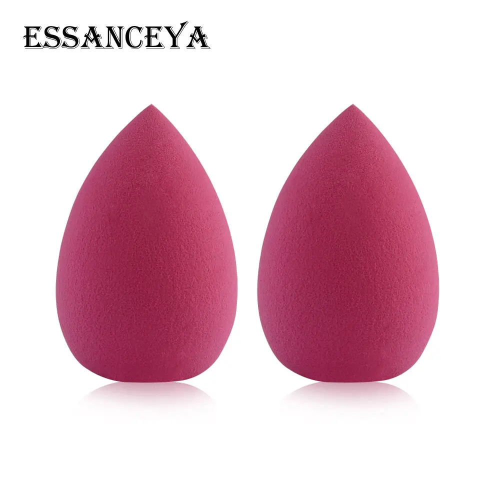 2 pcs pink ESSANCEYA 1/2 шт. макияжа Косметический слойка мягкая губка спонж для нанесения макияжа тональный крем пудра буфами на рукавах в форме капли воды губки для макияжа - Цвет: 2 pcs pink