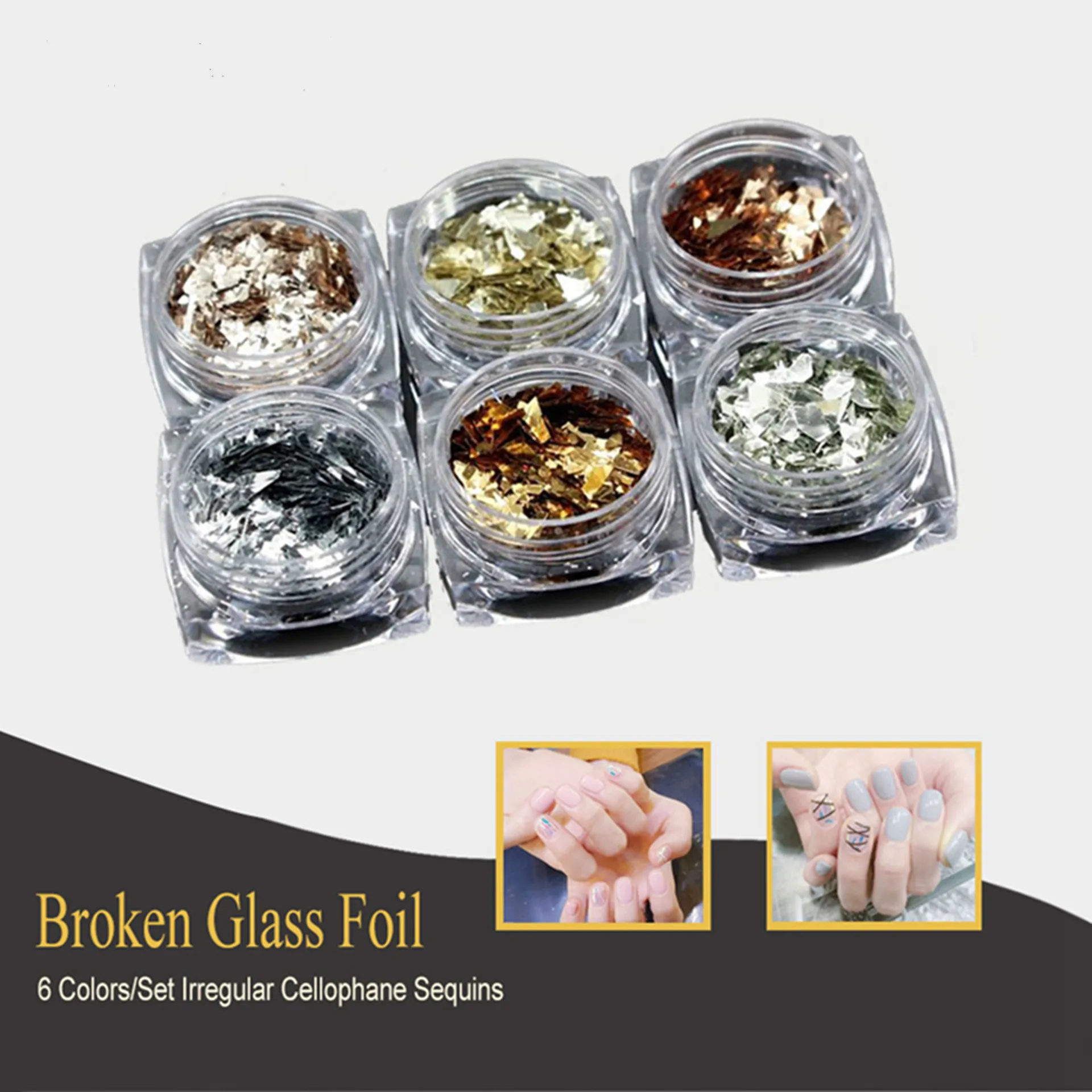 

Supwee 6 Boxes/Set Nail Rhinestones Nail Art Decorations 3d Charms All for DIY Nails Accessories
