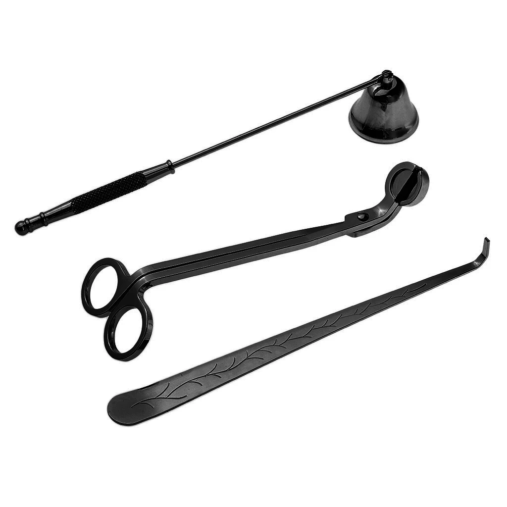 Сковородка для свечей из нержавеющей стали, черная, 3 шт.