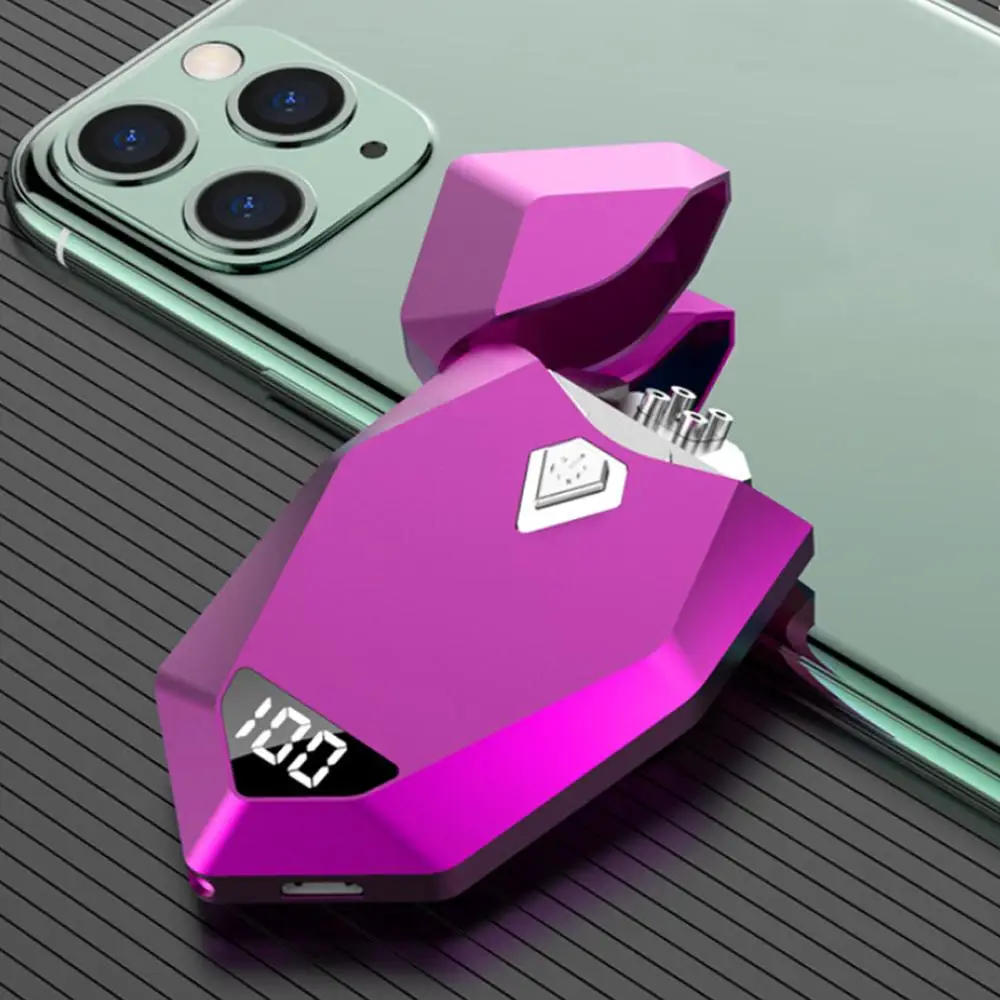 

Dropship Suppliers Flameless Windproof Laser Induced Double Arc Cigarette Lighter USB Electronic Plasma Encendedores Creativos