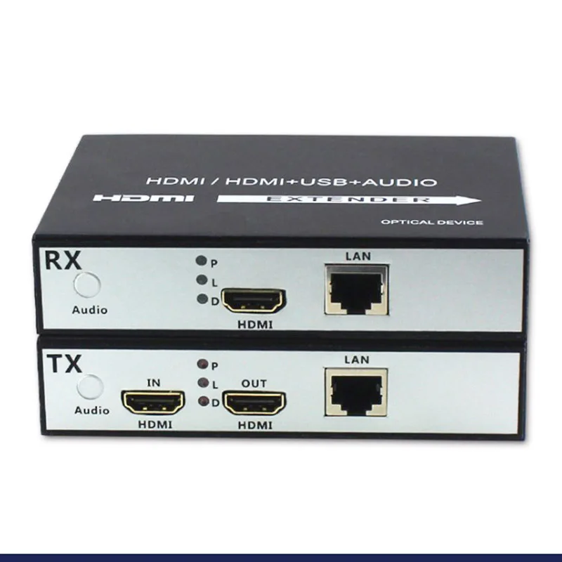 Видео оптический приемопередатчик RJ45 Сетевой удлинитель кабеля 1 HD видео +