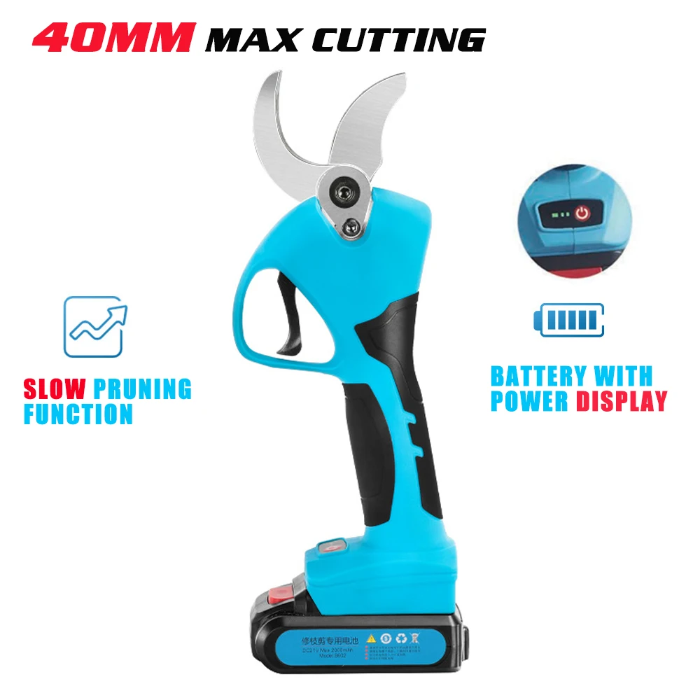

NEW 21VCordless Pruner Lithium-ion Pruning Shear Efficient scissors Bonsai Electric Tree Branches garden tools electric SC-8605