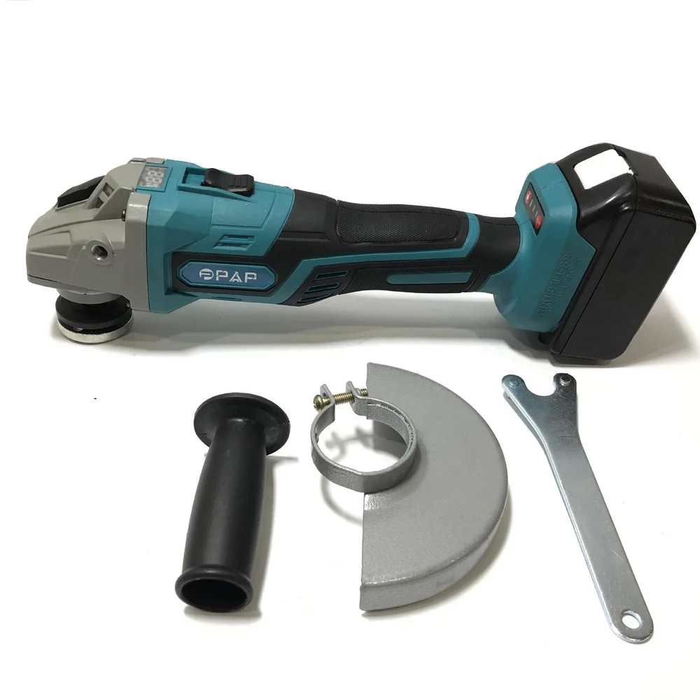 Беспроводная ударная угловая шлифовальная машина 125 мм 18 в 4000 мАч|Точильные