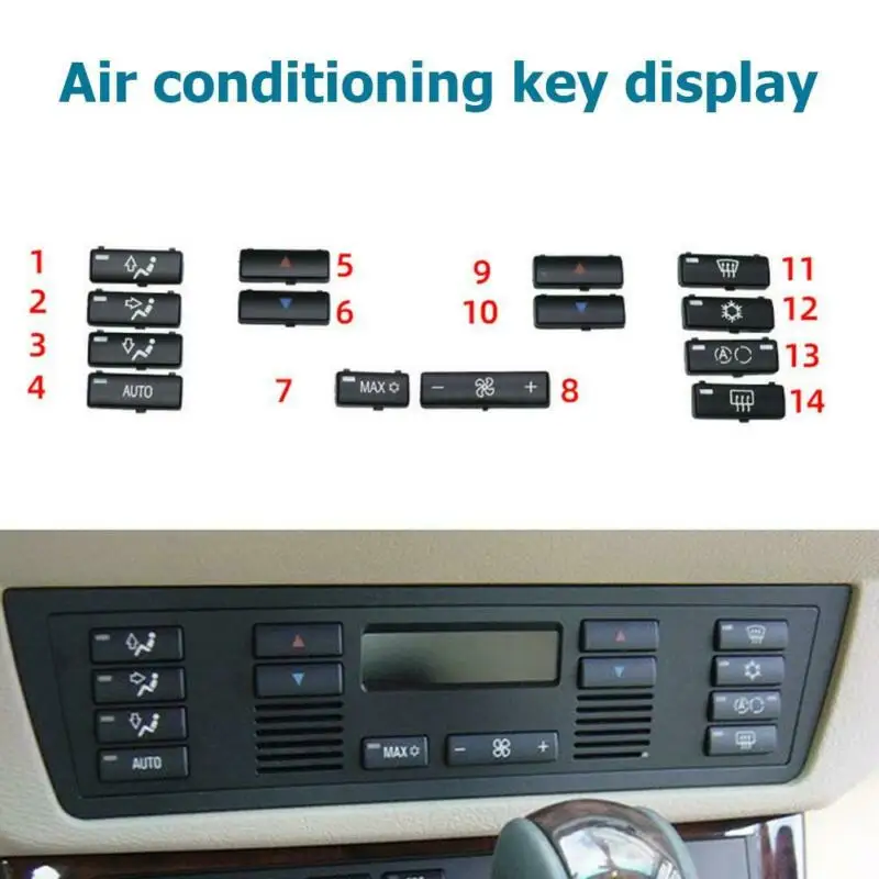 

Protector Ac climate control Air Conditioning Black Button Cover For BMW X5/E53 E39 Car air conditioner button cover