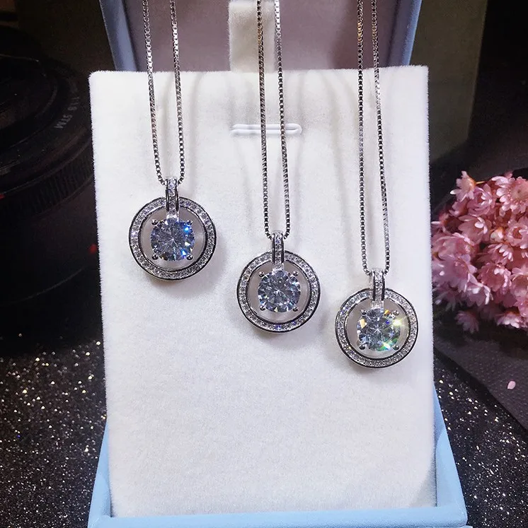 Модное классическое микро темпераментное ожерелье цепочка с кристаллами от