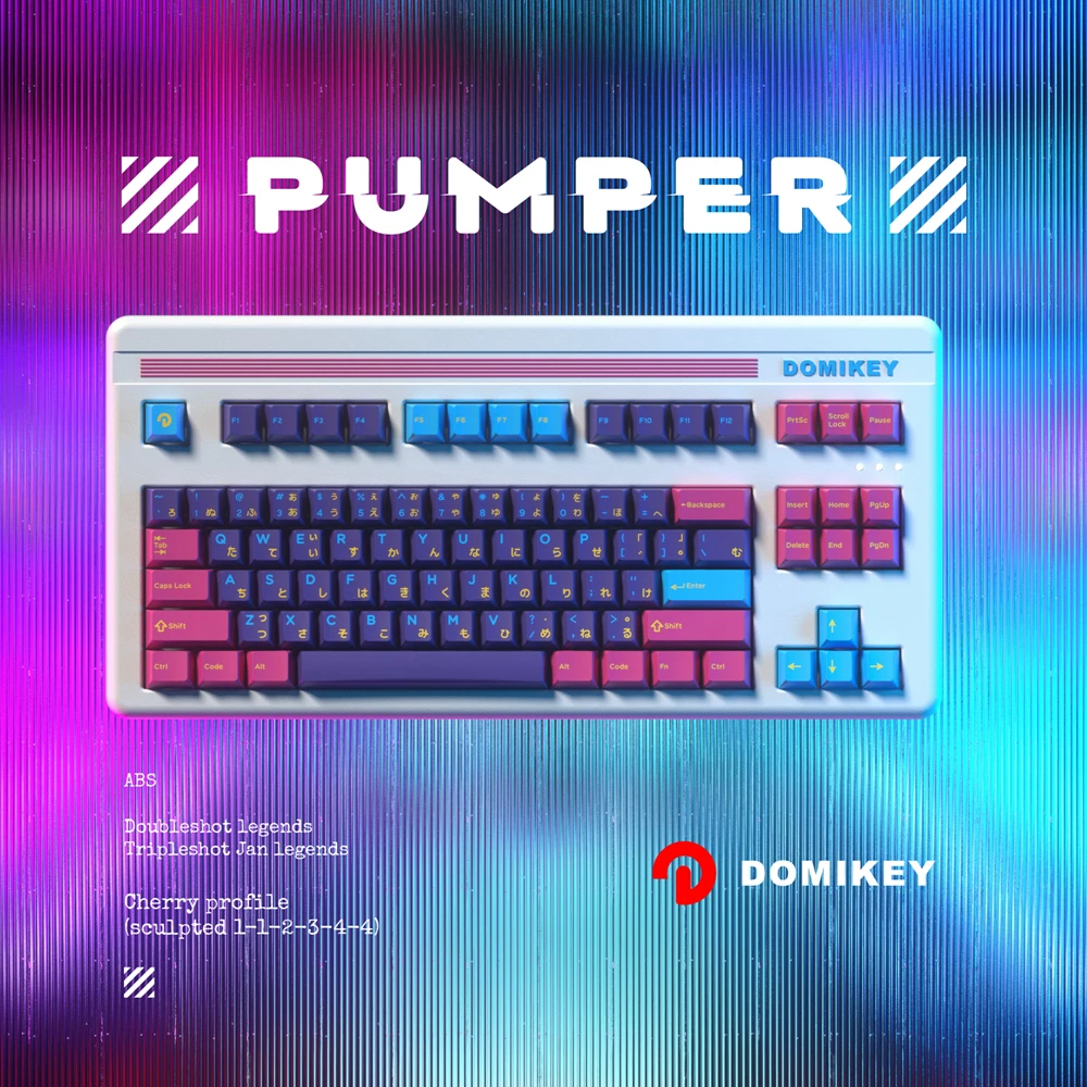 Domikey Pumper Cyber Punk Cherry Profile abs doubleshot колпачок для ключей фотопокера 87 104 xd64 xd68 xd84 BM60 BM65