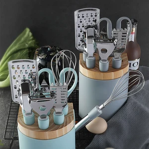 9 set stainless steel kitchen gadget sets potato fruit peeler grater can opener household scissors kitchenaid accessories free global shipping