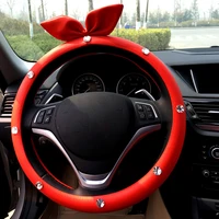 girls car interior ddecoration accessories ladycrystal seat belt cover leather diamond steering wheel cover headrest neck pillow